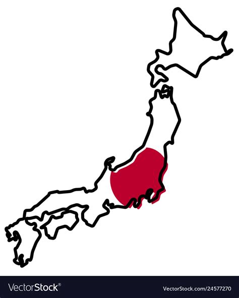 tokyo japan map outline